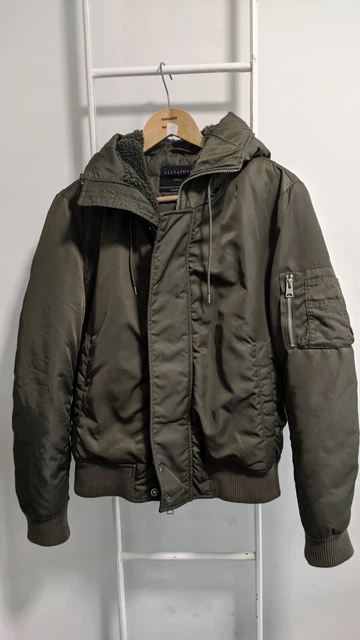 MEN S ALL SAINTS Khaki Kitson Bomber Jacket Small RRP 228 60.00 PicClick UK