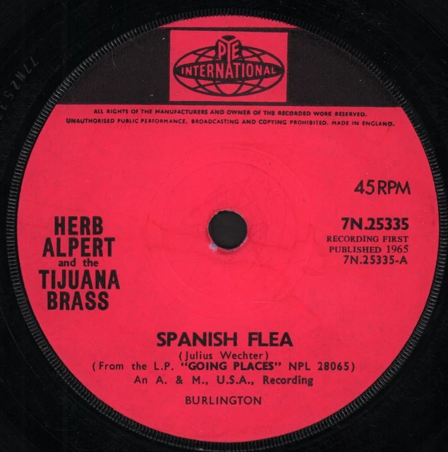 HERB ALPERT AND the Spanish Flea Disc vinyle d'occasion 7 pouces