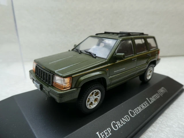 Uh ? Pour Presse Jeep Grand Cherokee Limited 1997 Vert Metalise Neuf En Boite