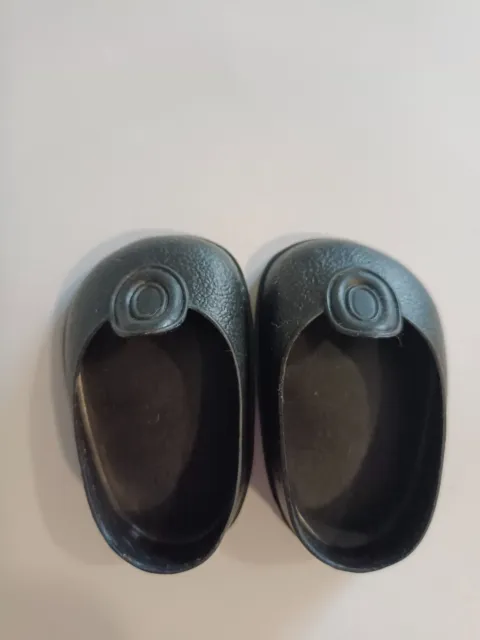 Zapatos botón negro de la muñeca Nancy Famosa. Años 70. Originales. Poupée Nancy