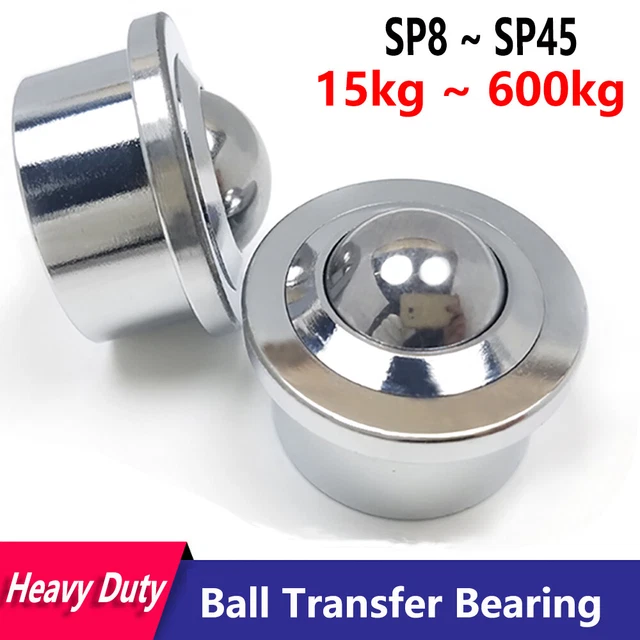 HEAVY DUTY BALL Transfer Bearing 15kg 600kg Universal Base Conveyor