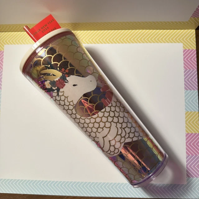 STARBUCKS LUNAR NEW YEAR 2024 YEAR OF THE DRAGON Tumbler Cold Cup 24 0Z