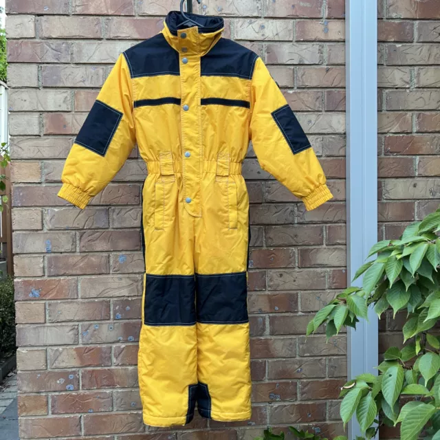 Diamond Peak Youth Ski Suit Yellow/Black Size 8