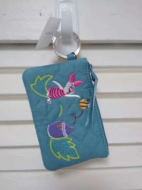 Vera Bradley Disney Winnie The Pooh Embroidered  Zip ID Case Featuring Piglet