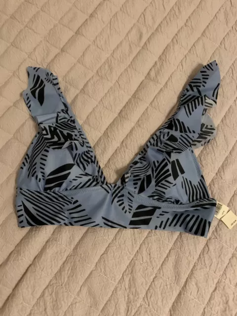 Aerie Blue Pattern Bikini Top New Women's Size Medium