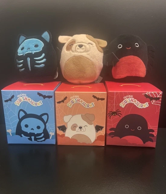 MCDONALD’S HAPPY MEAL Halloween Squishmallows Plush Toys Brock & Bella