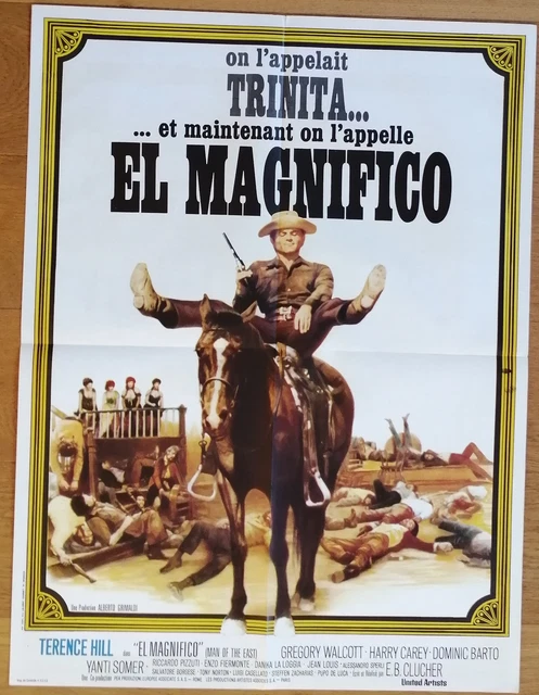 EL MAGNIFICO terence hill affiche cinema originale 80x60 western '72