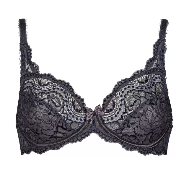 Soutien-Gorge Playtex Flower Elegance Gris 90D Neuf Etiquette