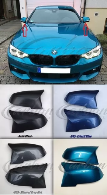 BMW F87 M2 - 'M3/M4' Style Replacement Mirror Covers Painted Any BMW M2 Colour