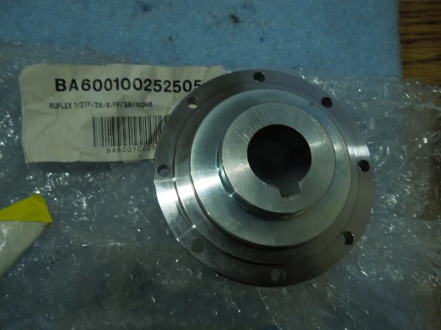 Ruflex Model: BA600100252505 Torque Limiter.  1/2TF/25/8/FF/SS/100NM.  Unused