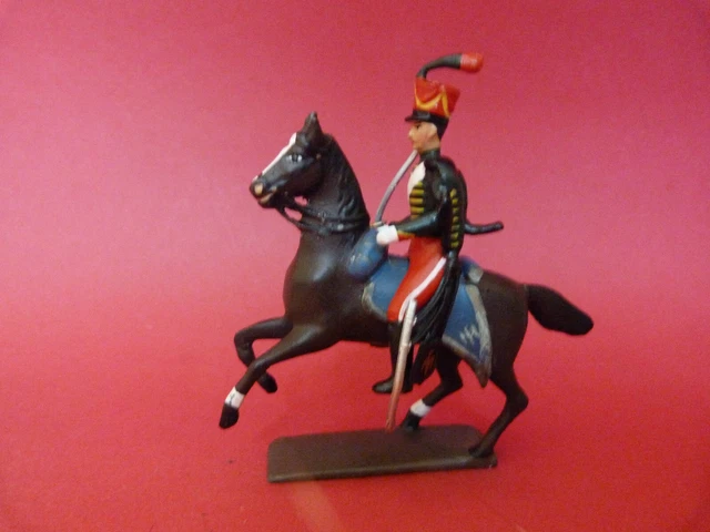 Soldat CBG Mignot – Premier Empire, Cavalier 124, Drapeau De Hussard – échelle 54mm, Plomb Peint