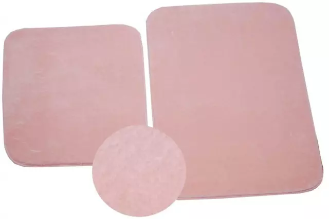 Alfombra baño juego baño de 2 piezas lavable antideslizante rosado