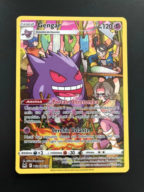 Carta Pokémon Gengar Special Full Art Tg06/Tg30 Ultra Rara Ita Origine Perduta
