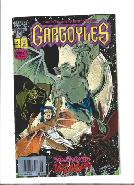 Gargoyles #4 Marvel Comics 1995 Disney TV Cartoon Rare HTF Newsstand