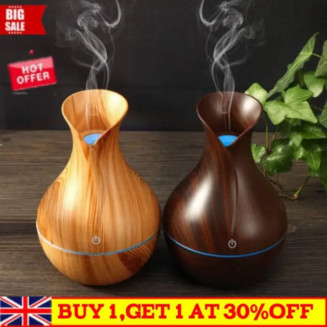 Electric Air Diffuser Aroma Oil Humidifier Night Light LED Up Home Relax Defuser