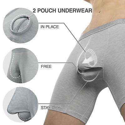 Separatec Men’s Dual Pouch Underwear Ultra Soft Micro Modal Trunks 3 Pack 