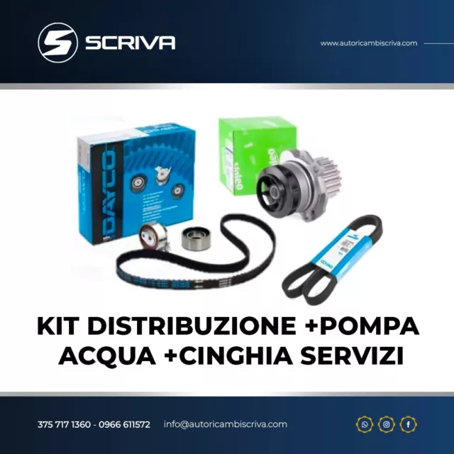 Kit Distribuzione+Pompa+Cinghia+2 Cuscinetti Serv.alfa Romeo Giulietta 1.6 Jtdm