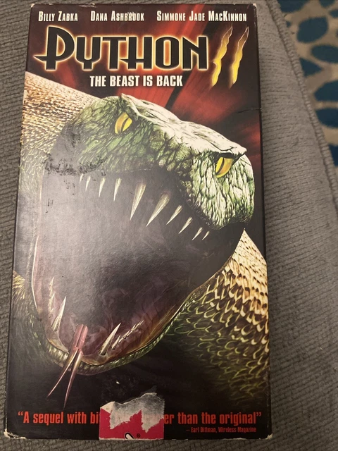 PYTHON II VHS 2002 Horror Black Tape Former Rental - Great Condition £ ...