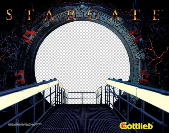 Stargate Gottlieb  Backglass pinball