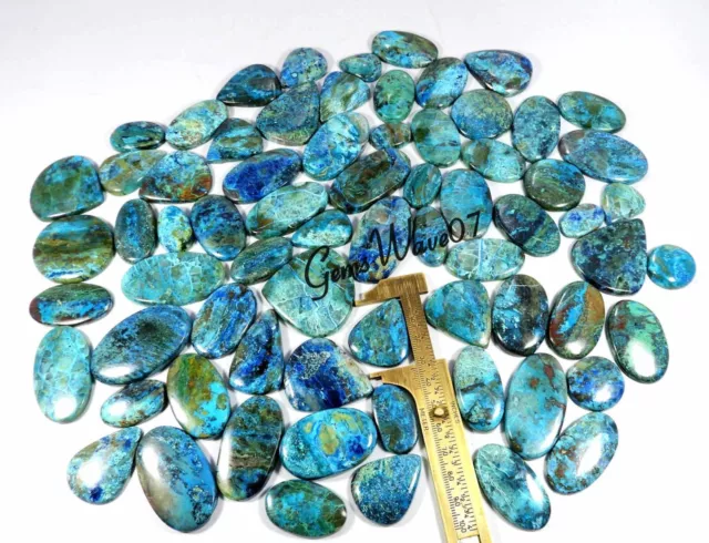 Naturel Vert Bleu Shattuckite Cabochon Haut Gemme en Gros Lot 30 Pour 5000Cts 2