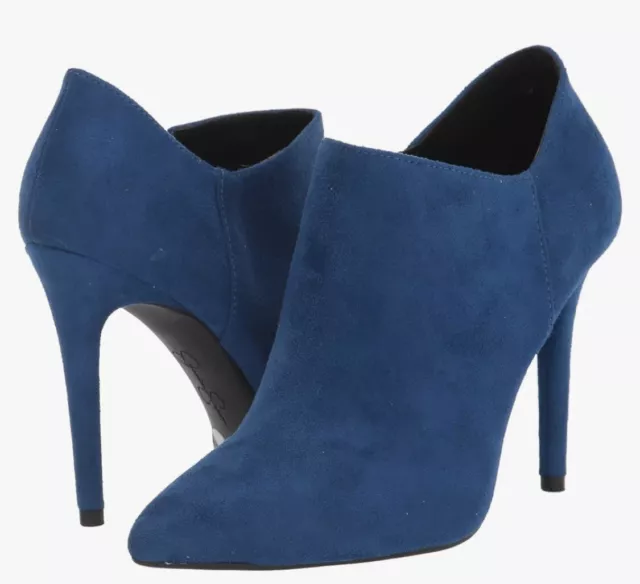 Jessica Simpson Womens Luela Shimmer Pointed Toe Bootie Size 7.5 Blue New