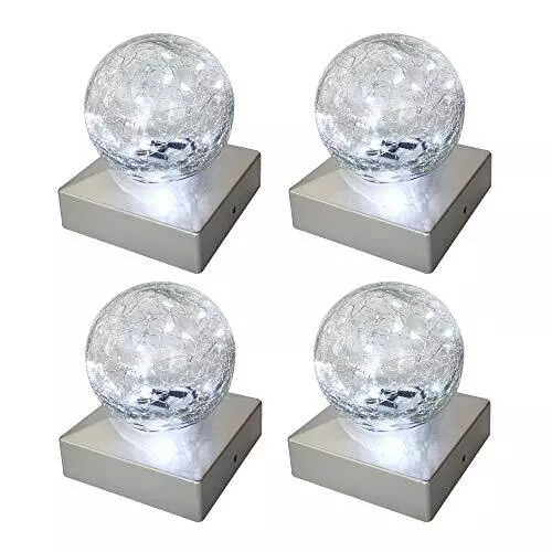 Solar Post Lights - Outdoor Post Cap Light for Fence Deck or Patio Garden Dec...