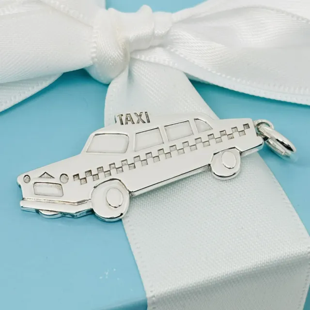 Tiffany & Co Taxi Cab Key Ring Charm Pendant Keychain in Sterling Silver