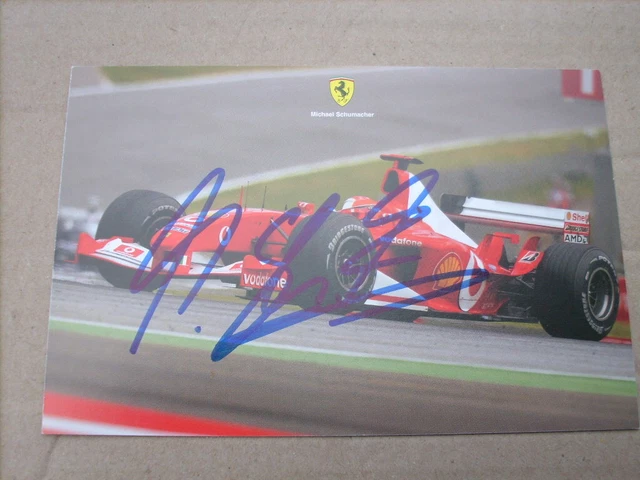 MICHAEL SCHUMACHER ORIGINAL Autogramm Autograph Ferrari Formel 1 Grand