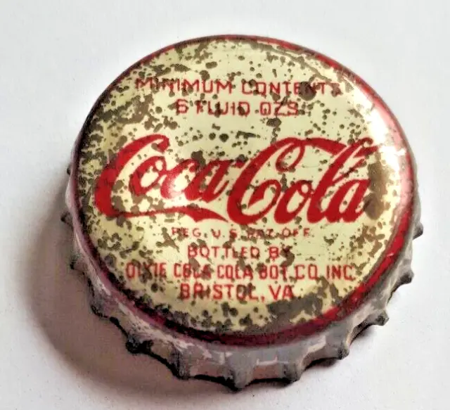 1 rare old USA COCA COLA crown cork soda bottle caps 1940 Bristol Virginia