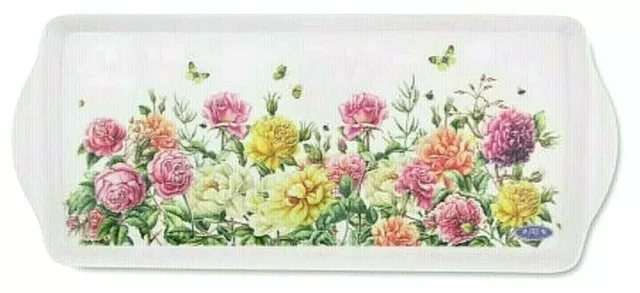 Tablett Rose Garden Rosengarten Rosen 38 x 16 x 2 cm EastWest England