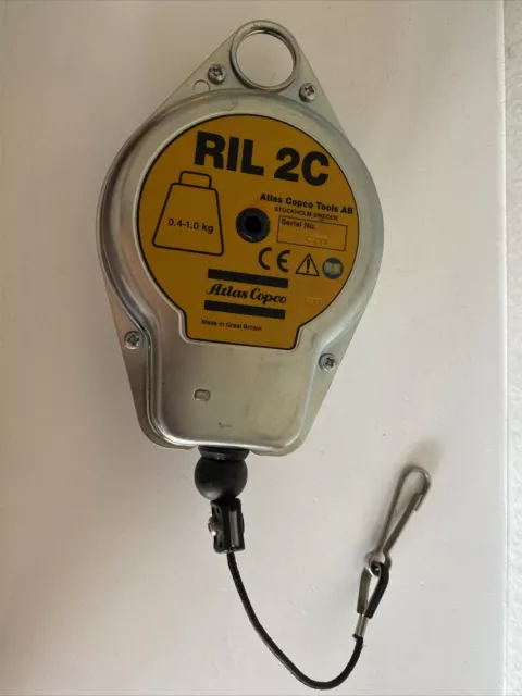 Equilibrador de herramientas de resorte Atlas Copco Ril 2C .04-1.0 kg hecho en Gran Bretaña