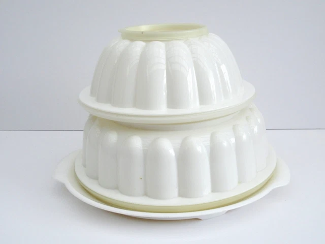 Set stampi gelatina anello gelatina Tupperware vintage Jel-n-Serve Blancmange anni '70 80