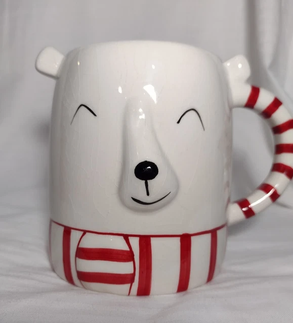 Holiday Christmas Whimsical Mug Polar Bear 12 oz - NOT fordiswasher /  microwave