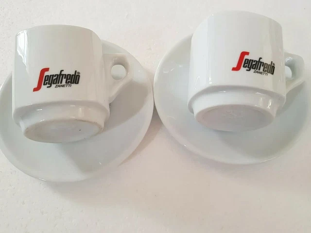 2 grandes Tasses  capuccino  17cl soucoupes  Segafredo zanetti  porcelaine neuf