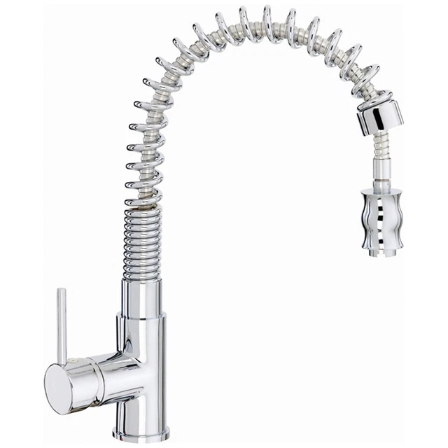 CDA Single Lever Pullout Rinser Chrome Kitchen Sink Mixer Tap TM1CH