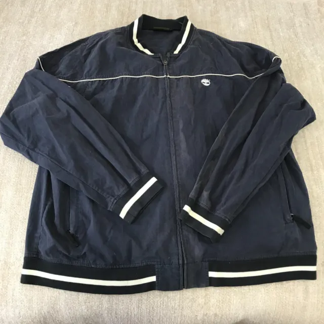 Timberland Jacket Mens 2XL XXL  Baseball Varsity College Coat Full Zip Navy
