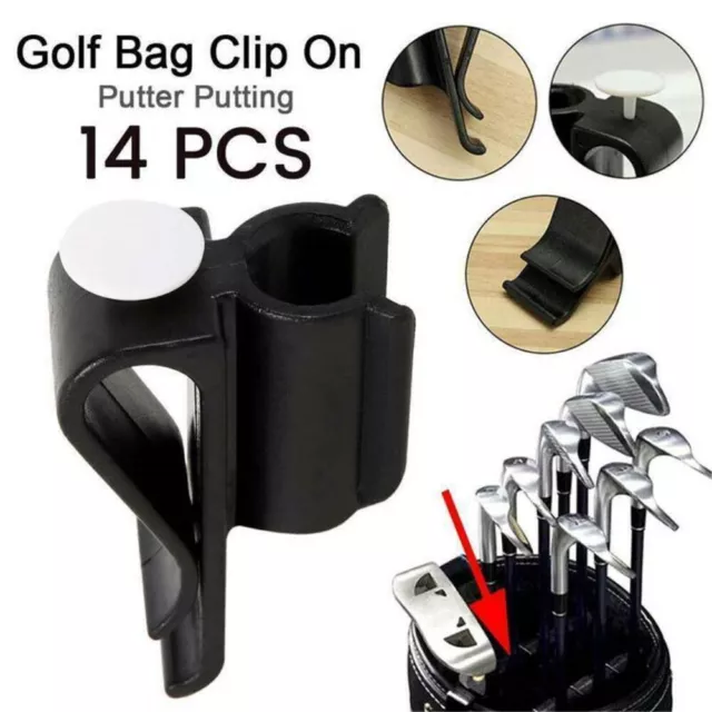 with White Marker Clamp Stand Golf Putter Clip Bag Buckle Golf Clubs Holder