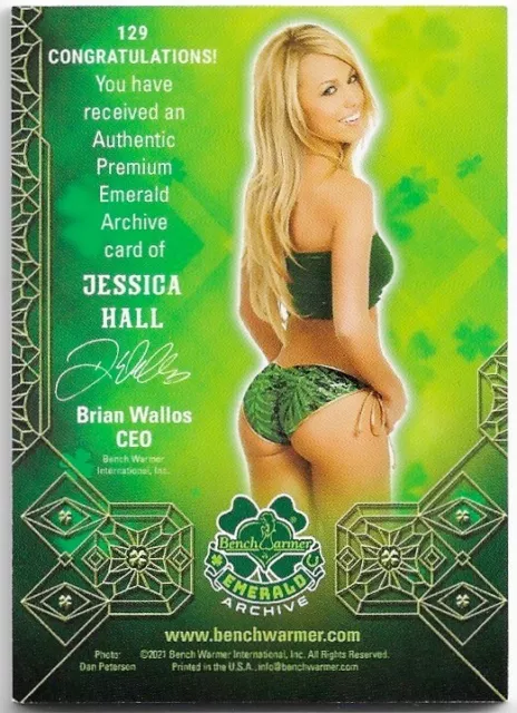 2024 Benchwarmer Emerald Archive Jessica Hall Silver Foil Base Card /25 Playboy!