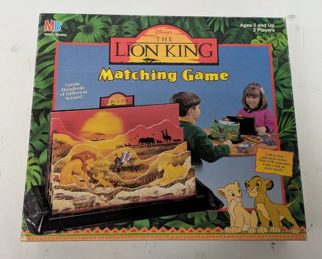 VINTAGE LION KING Matching Game Milton Bradley 4427 $46.63 - PicClick AU