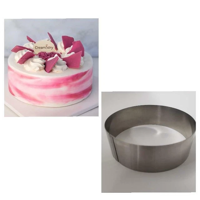 Lot of two (2) New Commercial  8" x 2" Stainless Steel Cake Ring