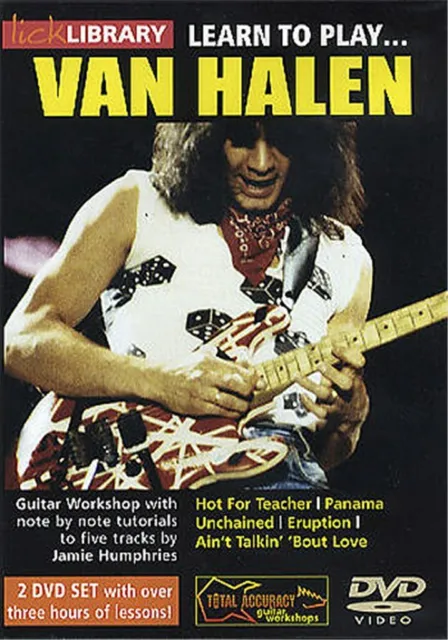 LICK LIBRARY Learn To Play VAN HALEN Hot for Teacher Lesson Riffs GUITAR DVD
