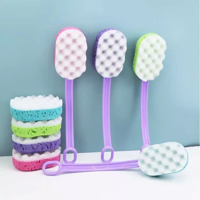 2PCS Soft Body Scrubber Reusable Exfoliating Sponge  Wash Face Bath Kitchen Car