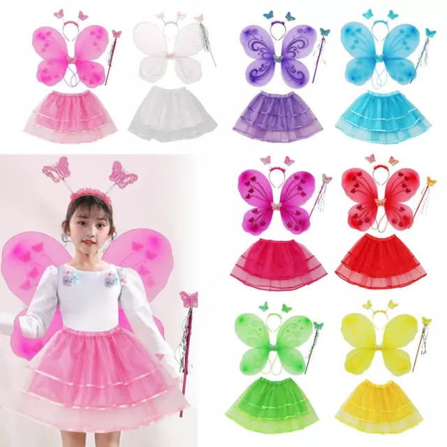 Fairy Costume for Girls Fairy Wing Kids Tutu Skirt Princess Costume Butterfly