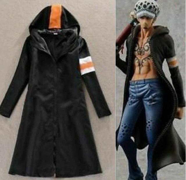 One Piece Trafalgar Law Dress Rosa Coat only Cosplay Costume Anime Cloak Robe