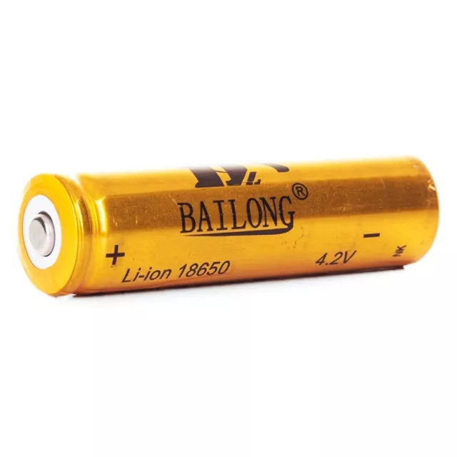 Lot de 2 Accus Bailong 18650 Li-Ion HQ 4.2 V pour Lampes Torches et Frontales 2