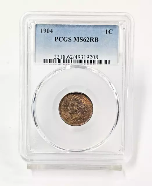 1904- Philadelphia Indian Head Cent 1C PCGS MS62RB