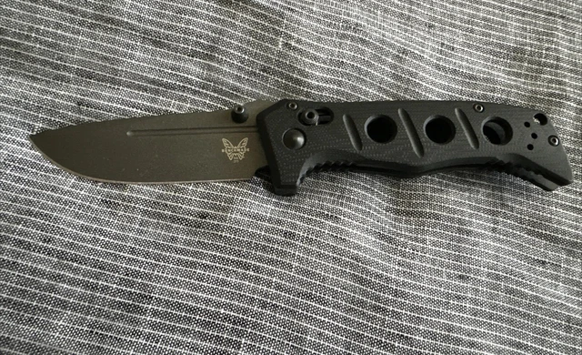 BENCHMADE Mini Adamas 273GY-1 Knife CPM CruWear Steel & Black G10
