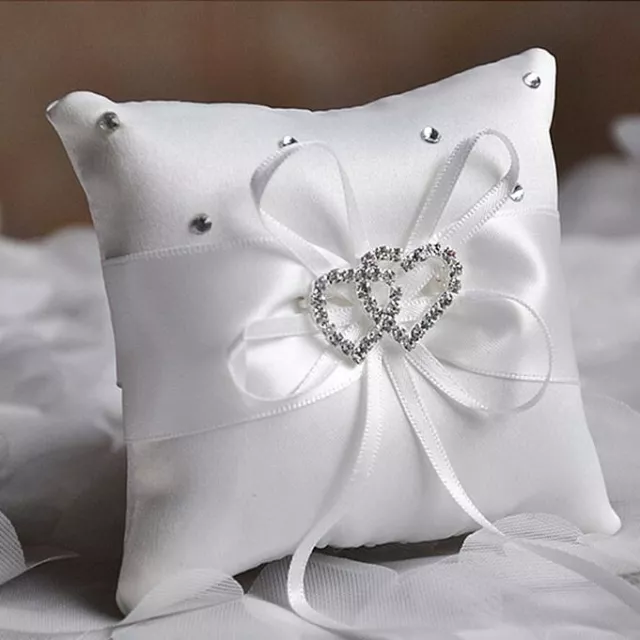 Coussin Alliances Ivoire pour Mariage 10 x 10 cm