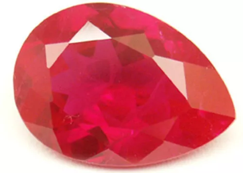 18.5x13 mm 14 cts Pear cut  Diffusion lab created Ruby