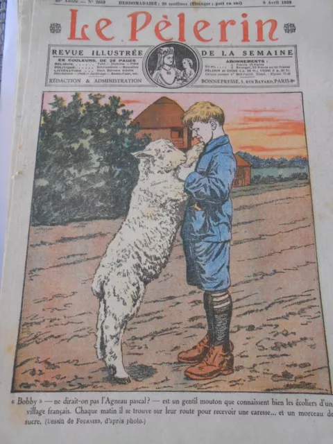 Bobby Le Mouton et l'écoliers Print 1928